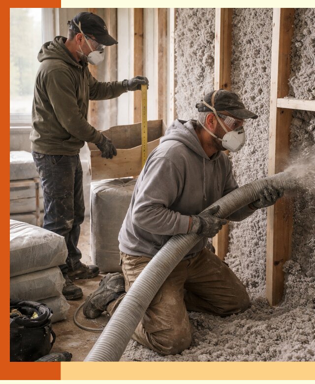 Утепление таунхауса эковатой в Армавире для максимально теплых стен