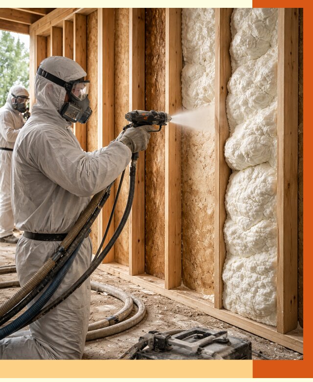 Утепление каркасного дома ППУ в Армавире от 2837 руб./м2 — работа под ключ | ТепломастерРмв