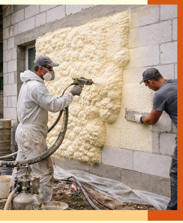 Утепление дома из газобетона ППУ в Армавире от 4863 руб./м² под ключ | ТепломастерРмв