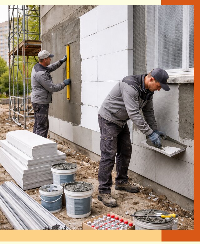 Утепление фасада и стен снаружи в Армавире от 4255 руб. | ТепломастерРмв