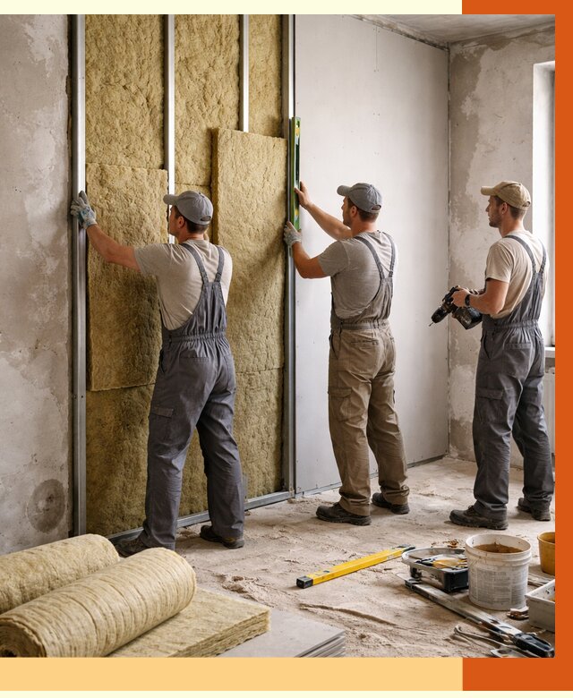 Утепление стен изнутри в Армавире от 2279 руб/м² под ключ | ТепломастерРмв