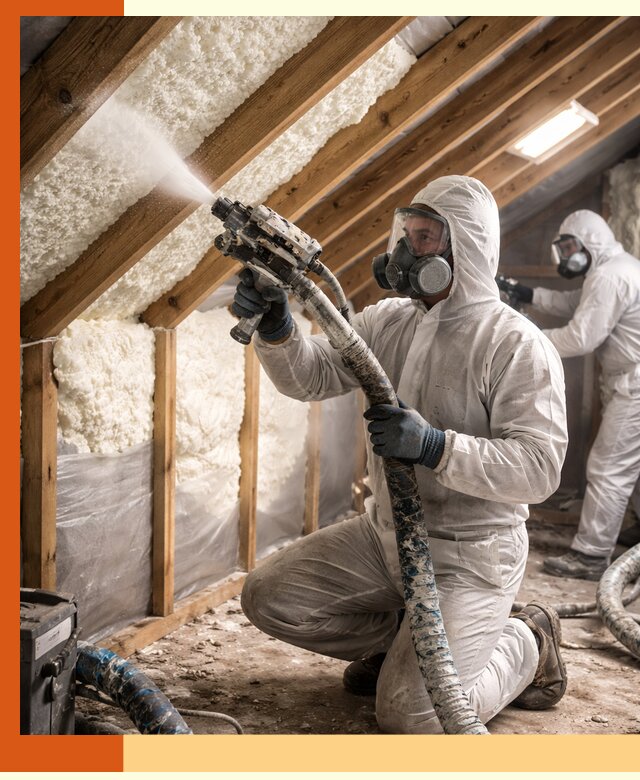 Утепление чердака пенополиуретаном (ППУ) в Армавире