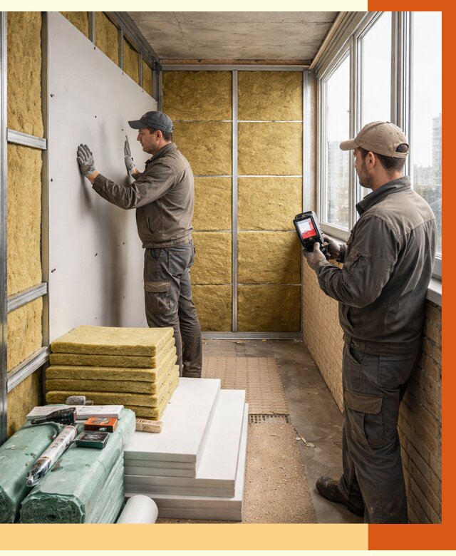 Утепление балкона в Армавире от 4559 руб. под ключ | ТепломастерРмв