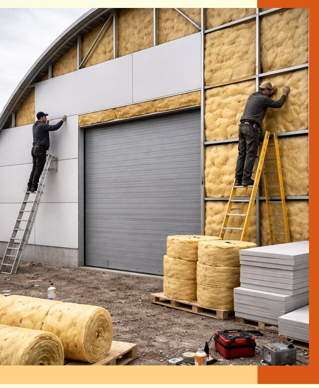 Утепление ангара пенополиуретаном в Армавире от 7294 руб./м² — комплекс от ТепломастерРмв