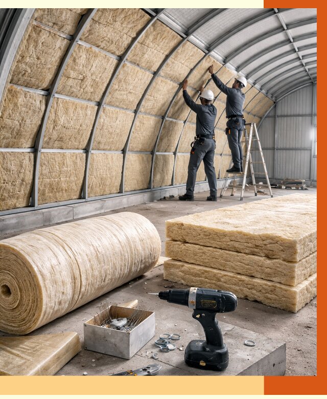 Утепление арочного ангара в Армавире от 3242 руб./м2 под ключ | ТепломастерРмв