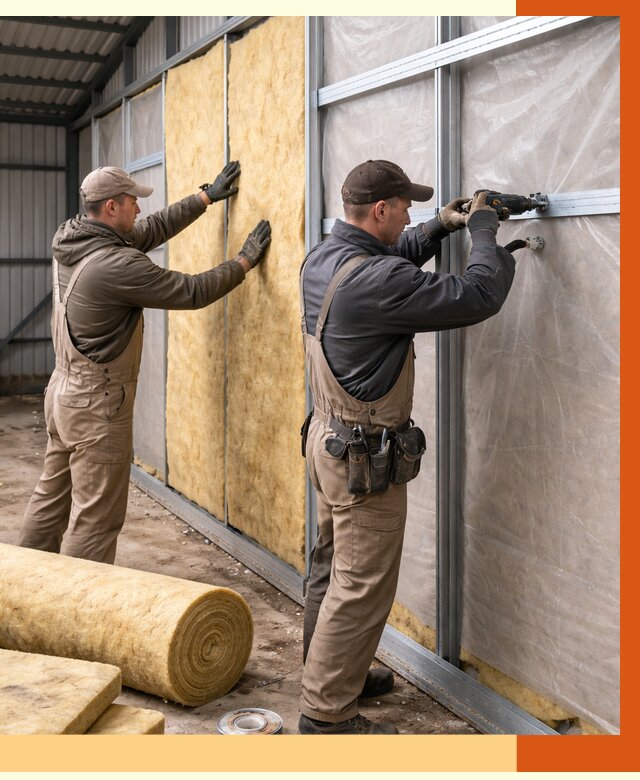 Утепление металлического ангара в Армавире от 4812 руб/м2 — услуги под ключ | ТепломастерРмв