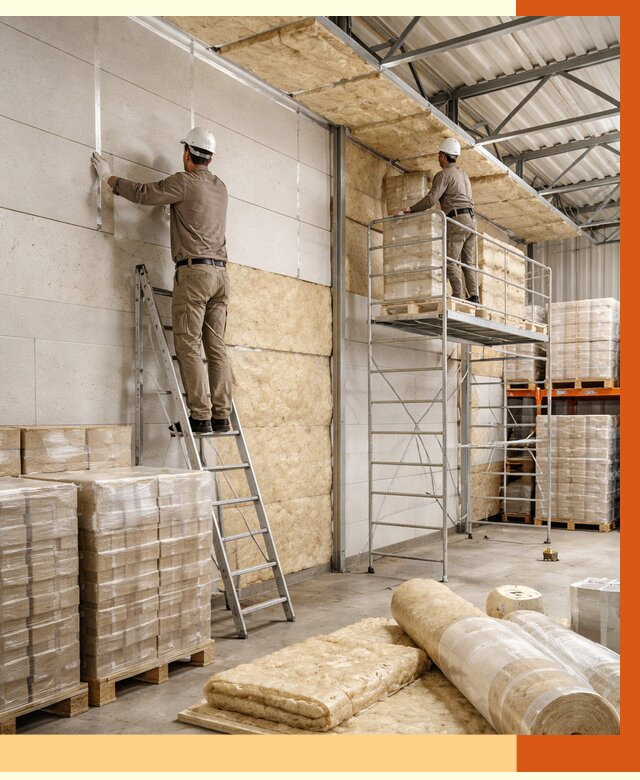 Утепление склада готовой продукции в Армавире от 1976 руб./м2 — комплексно | ТепломастерРмв