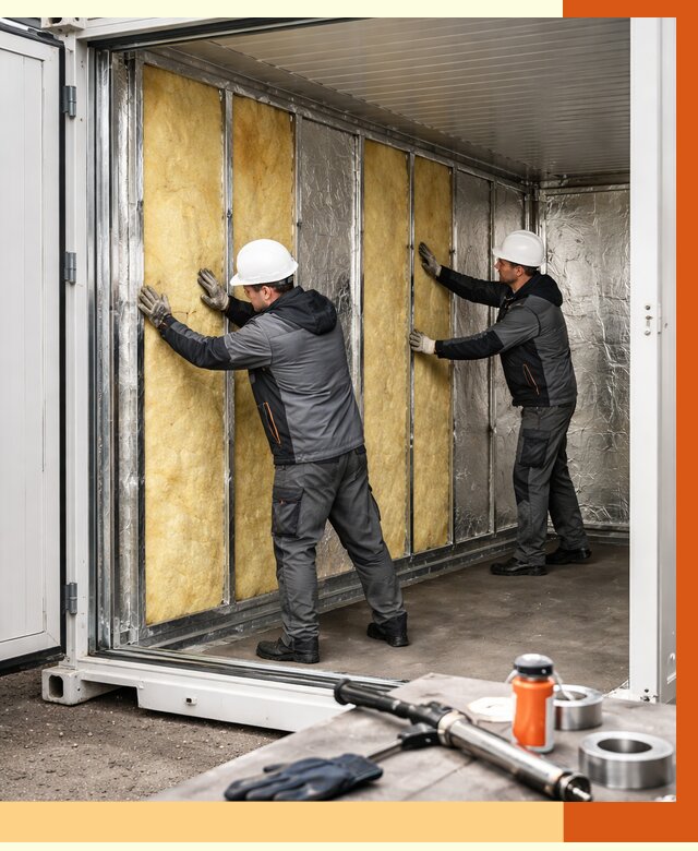 Утепление рефрижераторного контейнера в Армавире от 45590 руб./м² | ТепломастерРмв