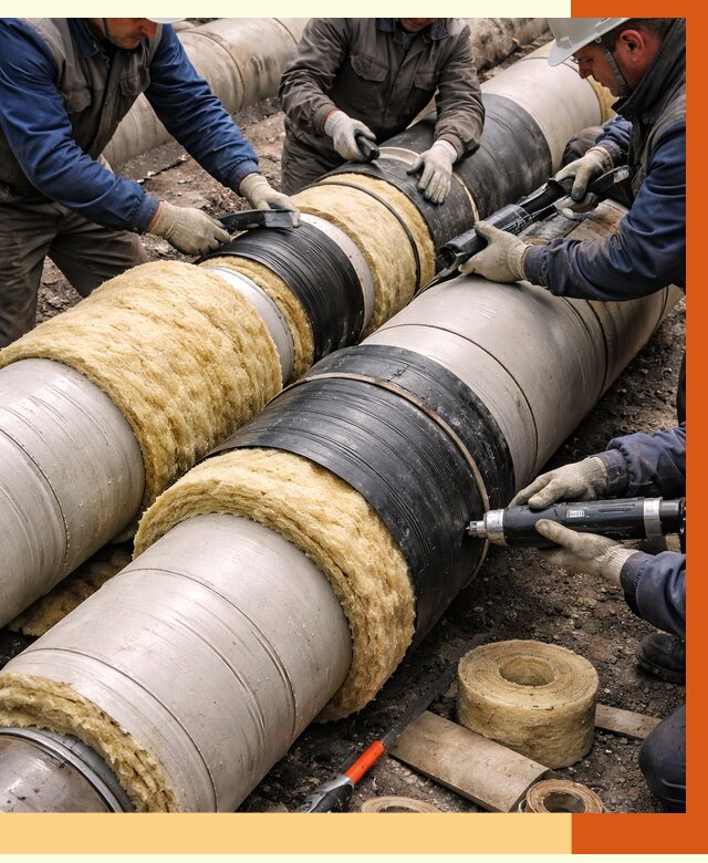 Утепление трубопровода в Армавире под ключ от 1874 руб. — надежно и выгодно | ТепломастерРмв