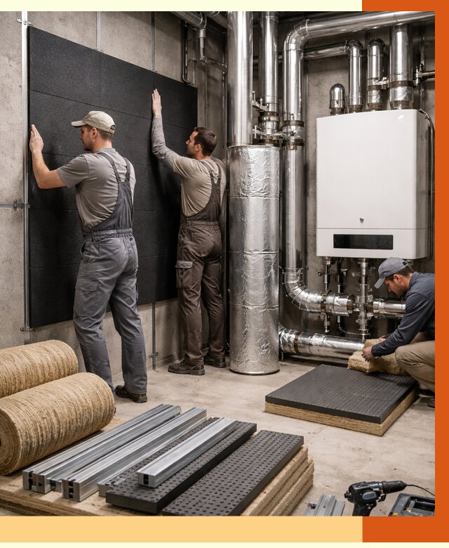 Шумоизоляция котельной в Армавире от 6585 руб. под ключ | Профессиональная звукоизоляция — ТепломастерРмв