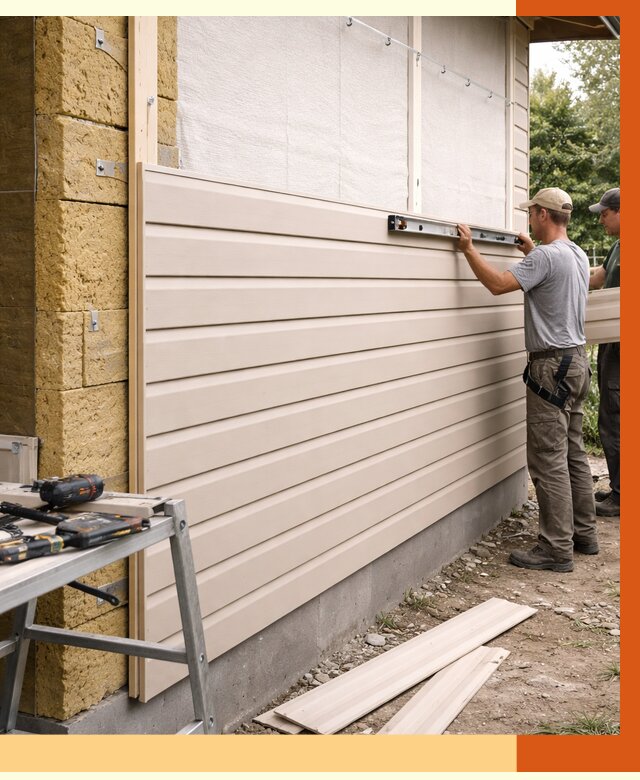 Монтаж сайдинга после утепления в Армавире от 1874 руб. — обшивка и облицовка | ТепломастерРмв